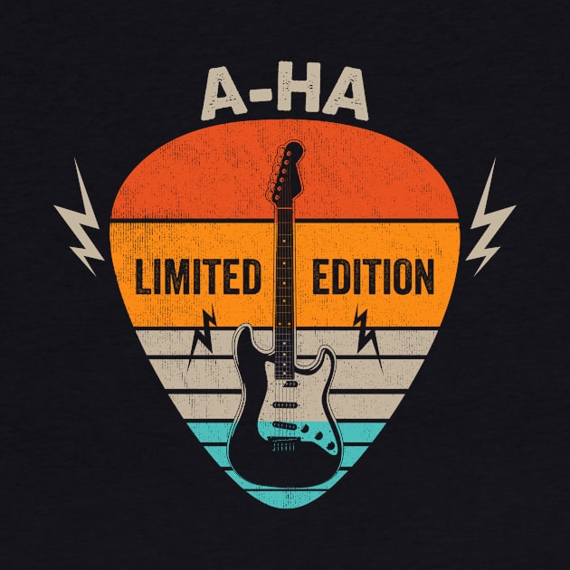 Vintage A-Ha Name Guitar Pick Limited Edition Birthday by Monster Mask